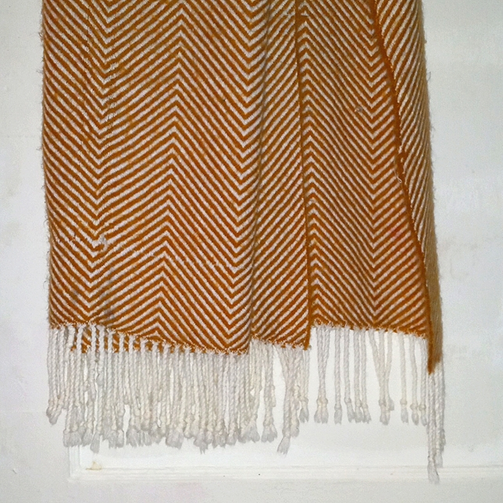 Target Mustard Yellow Chevron Patterned Throw Blanket